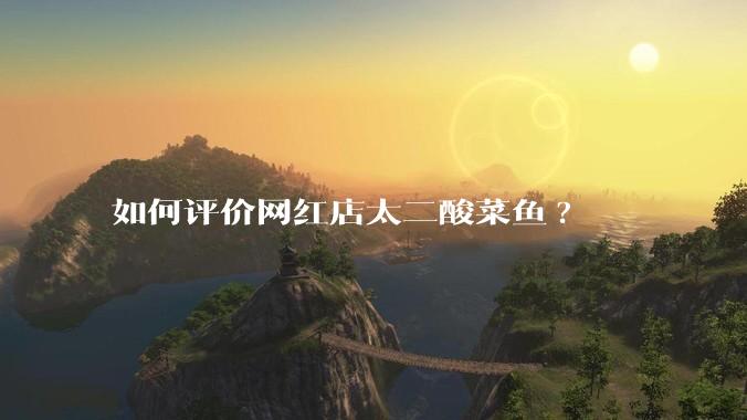 如何评价网红店太二酸菜鱼?