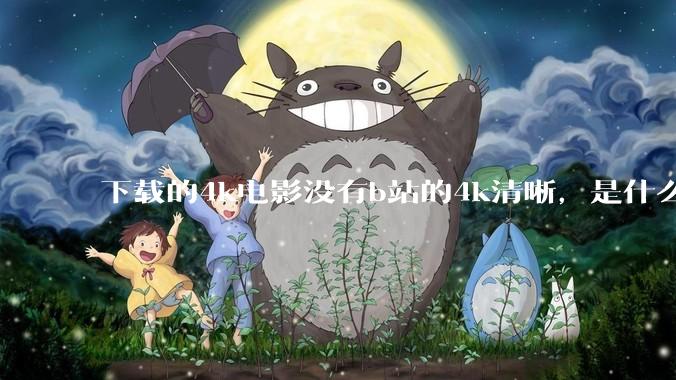 下载的4k电影没有b站的4k清晰，是什么情况啊？